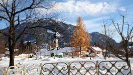 Berchtesgadener Land Zaun Schneebedeckt