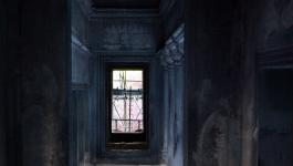 Gemaeuer Lichtschein Angkor Wat Infrarot