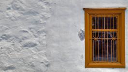 Malerisch Hauswand Fenster IR