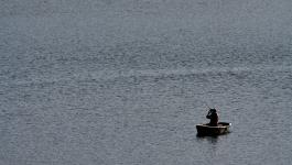 Angler See Ruhe Einsam