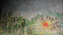 Malerei Kriegsszene Kambodscha
