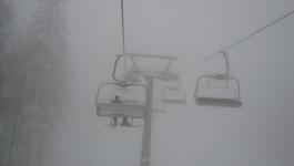 Seilbahn Wintersport Nebel