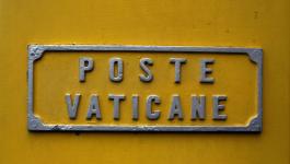 Silbernes Schild Vatikan Post