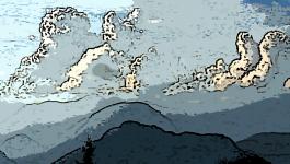 Illustration Alpen Gebirge