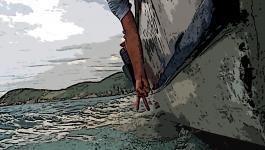 Illustration Bootsfahrt Wasser Arm